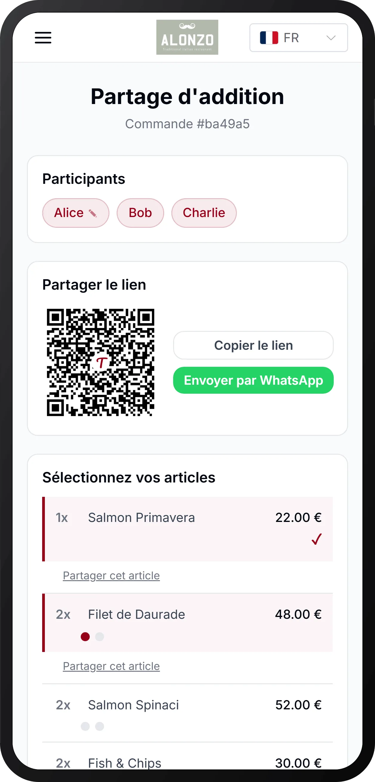 Partage de l'addition en toute simplicité