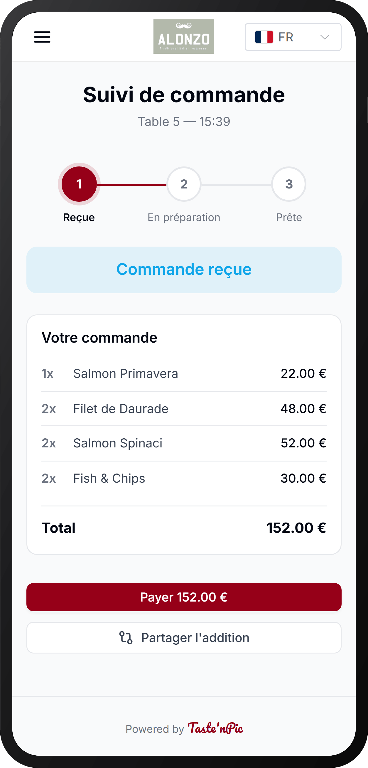 Suivi de commande en temps réel